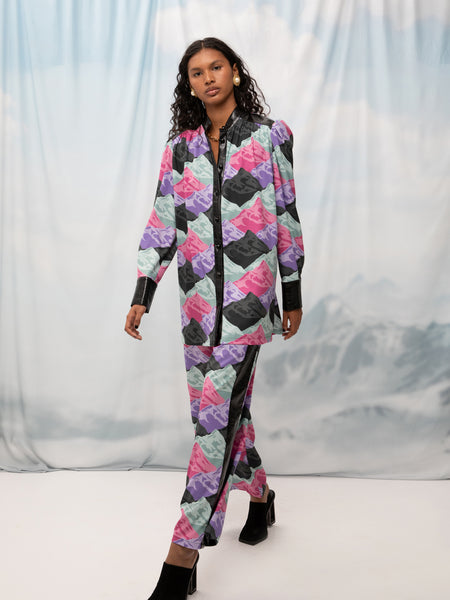 PAJAMA PANTS MOUNTAINS MINT