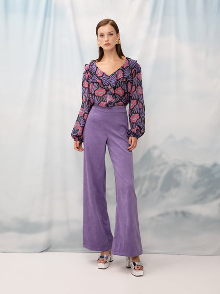 CORDUROY PANTS LILAC