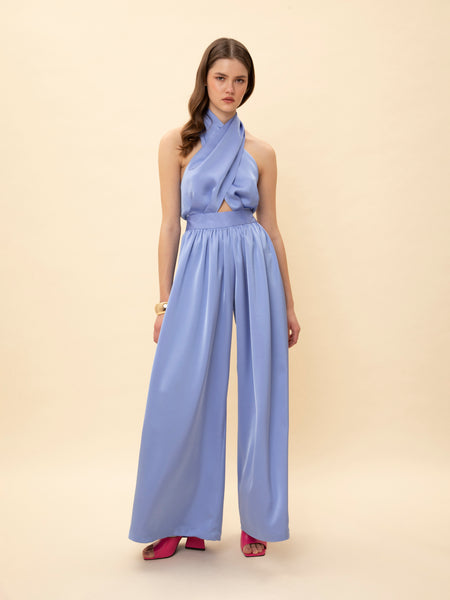 X-BUST LONG JUMPSUIT SKY BLUE
