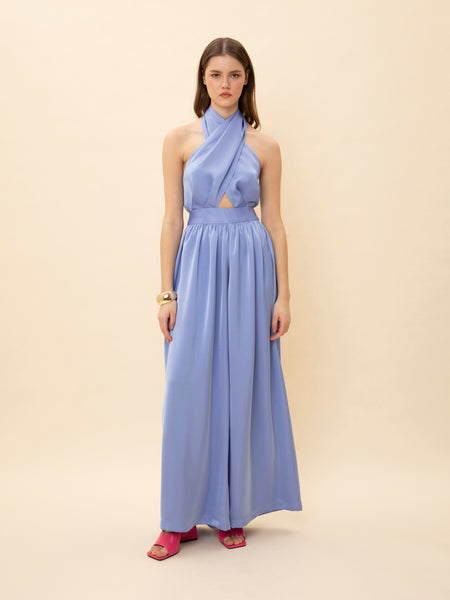 X-BUST LONG JUMPSUIT SKY BLUE