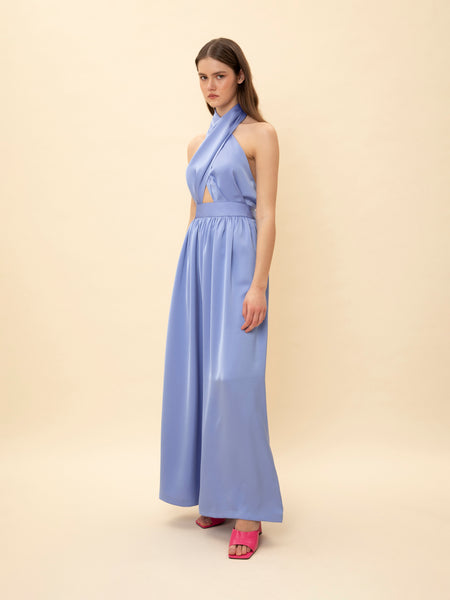X-BUST LONG JUMPSUIT SKY BLUE