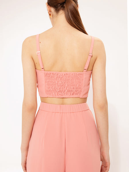 RUCHED JERSEY MAXI DRESS CORAL GLITTER