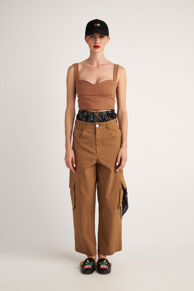 Liv Crop Top (Camel)