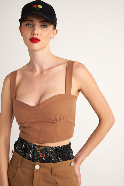 Liv Crop Top (Camel)