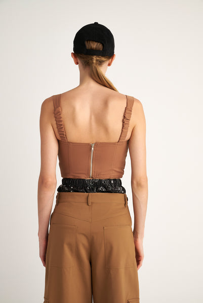 Liv Crop Top (Camel)