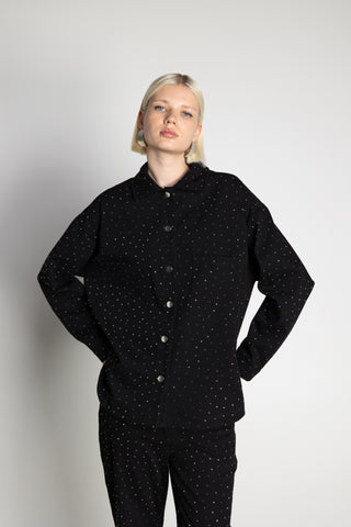 Genevie Black Denim Shirt