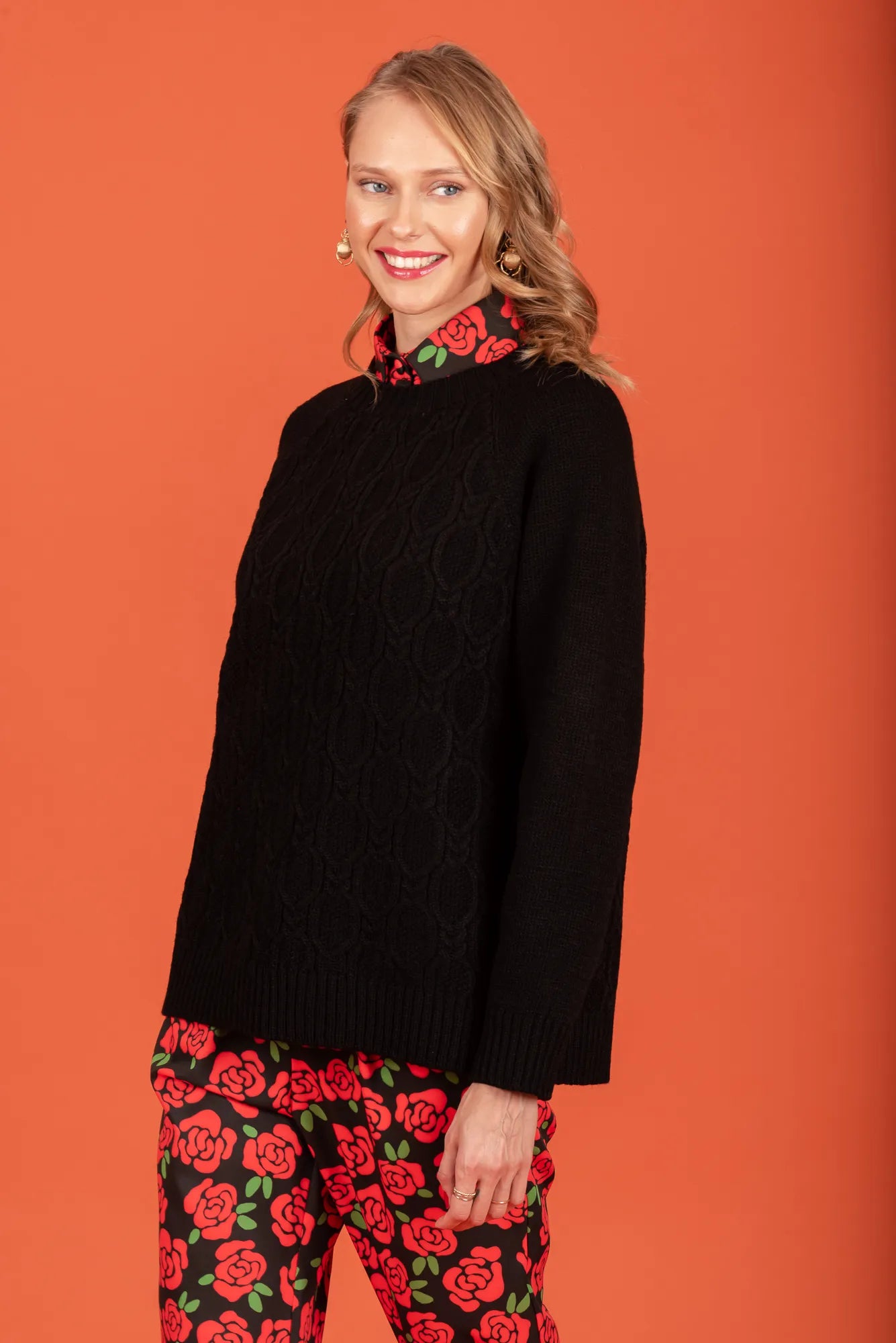 Lindsay knit sweater (Black)