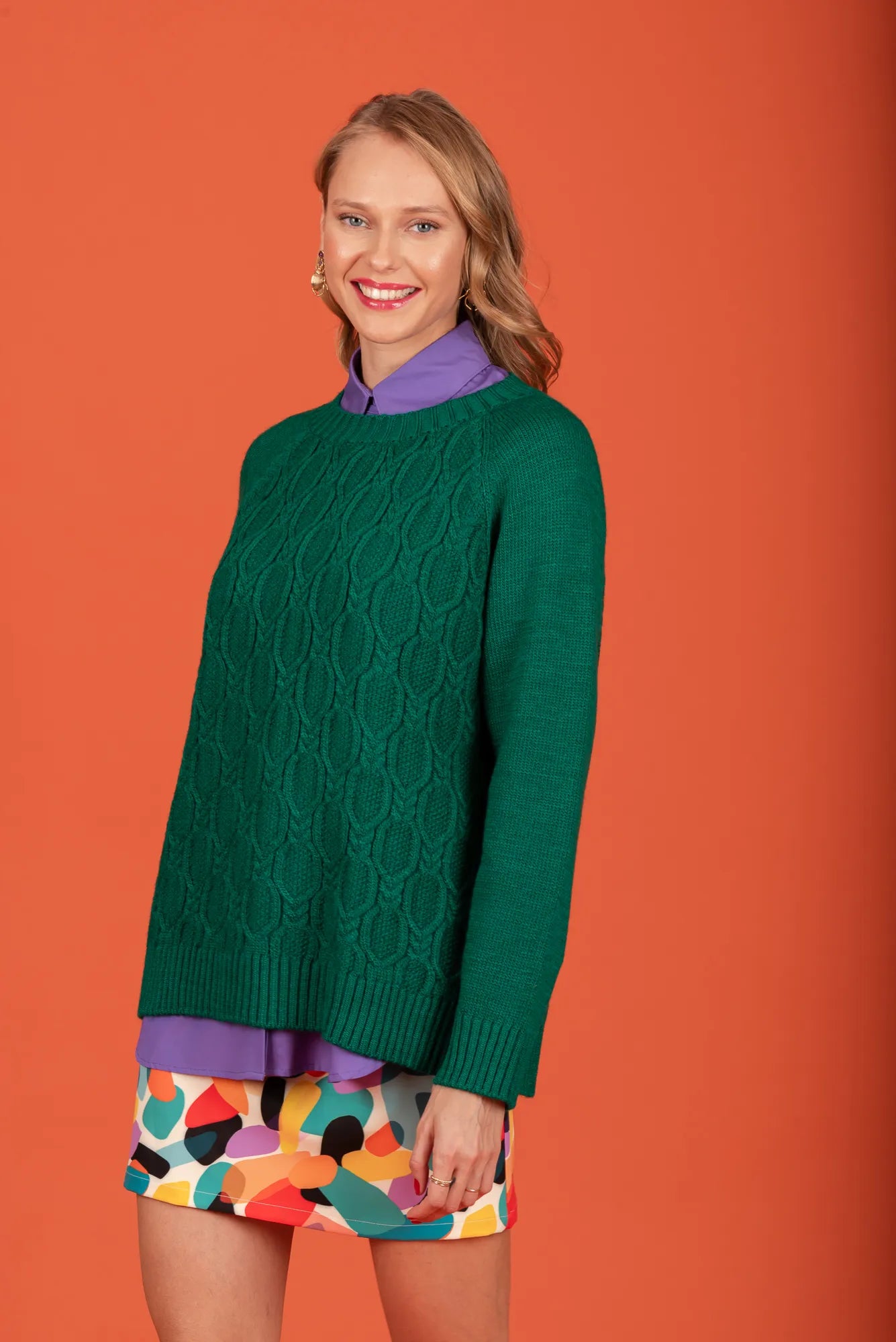 Lindsay knit sweater (Emerald)
