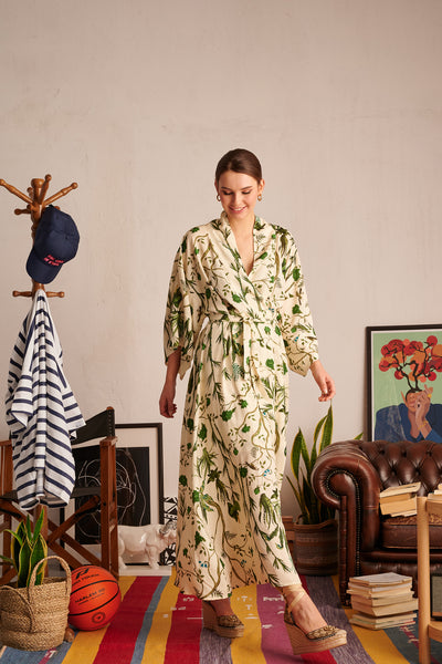 Yolena Dress-Kimono (forest beige)