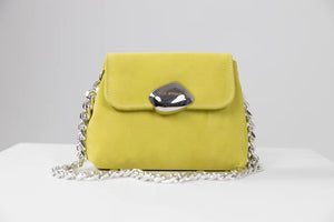 MAYA MINIBAG (yellow suede genuine leather)