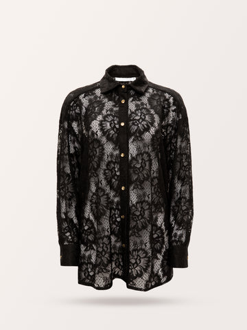 LONG-SLEEVE LACE SHIRT