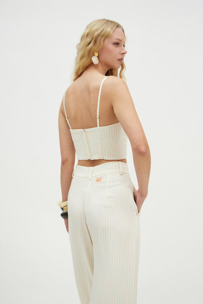 Charis Top (Orange Stripes)