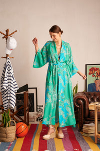 Yolena Dress-Kimono (light green)