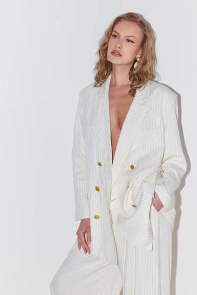 Nairobi Blazer (Orange Stripes)