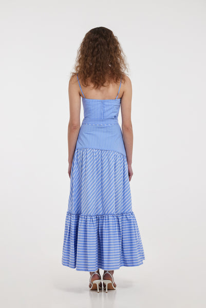 Claire Skirt (Blue Stripes)