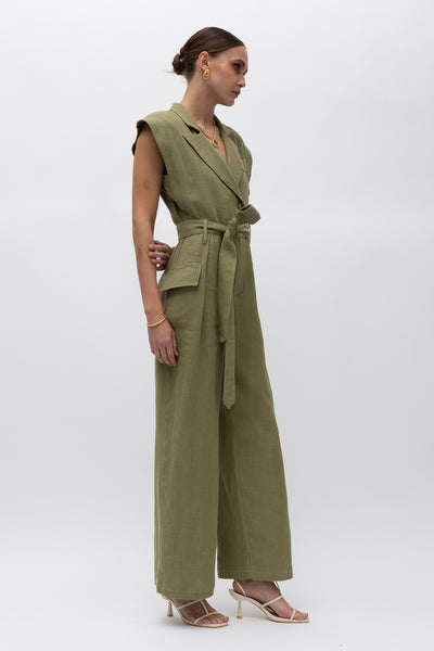 Apu Olive Jumpsuit