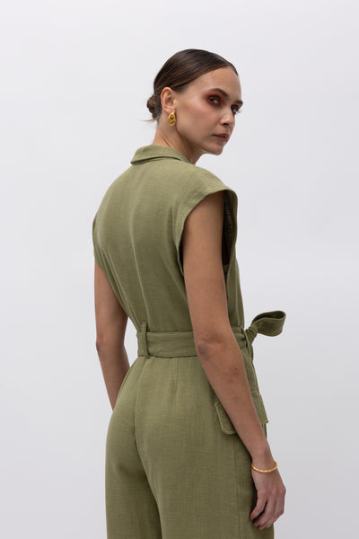 Apu Olive Jumpsuit