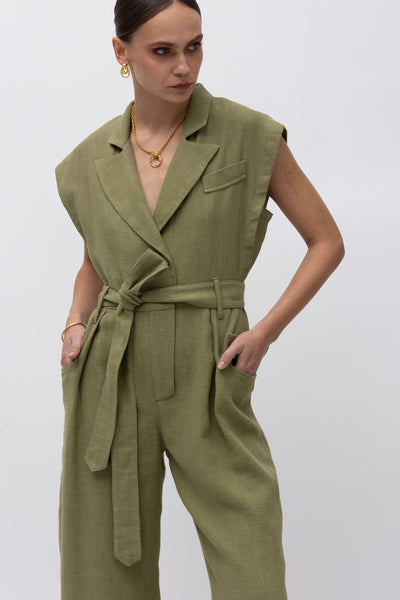 Apu Olive Jumpsuit