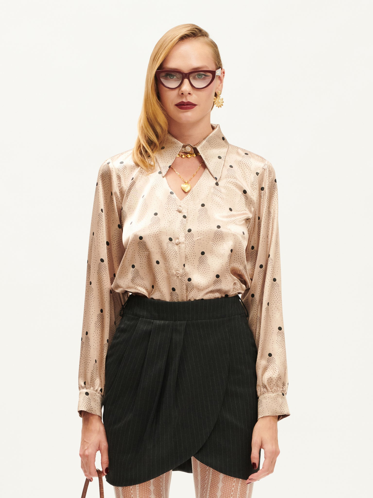 COLLAR-NECK SHIRT COMET GOLD