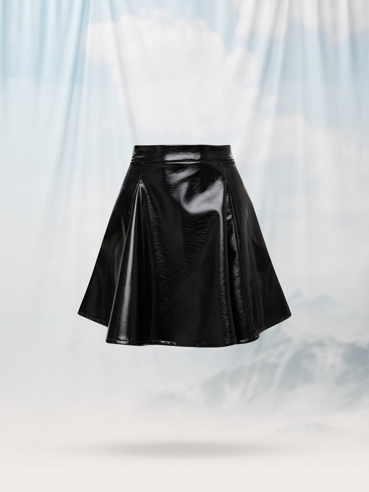 FLARED MINI SKIRT BLACK