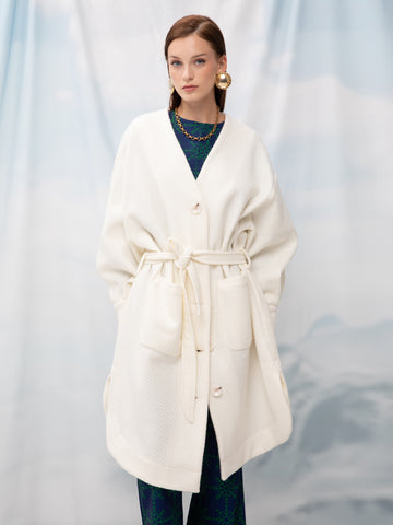 OVERSIZED SNOWBALL COAT IVORY