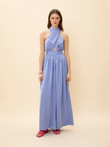 X-BUST LONG JUMPSUIT SKY BLUE