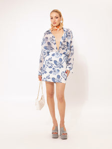 STRAIGHT-LINE MINI SKIRT KENTIMA BLUE