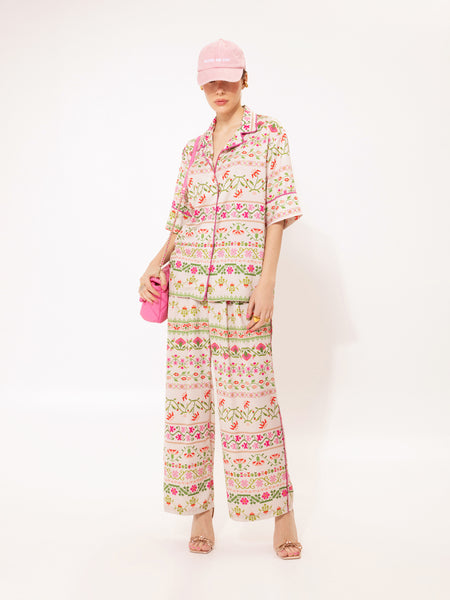 PAJAMA SATIN SHIRT FOLKLORE