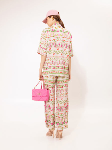 PAJAMA SATIN SHIRT FOLKLORE