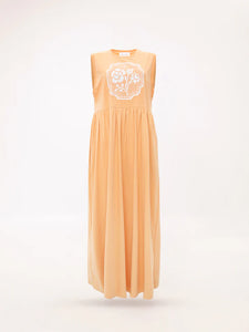 SLEEVELESS COTTON DRESS KENTIMA PEACH