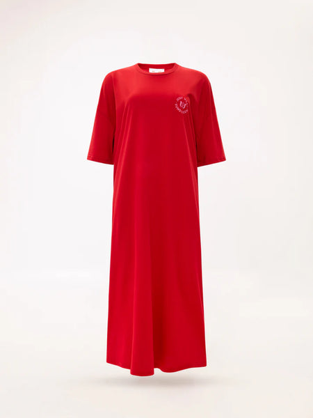 OVERSIZED T-SHIRT-DRESS SUN RED