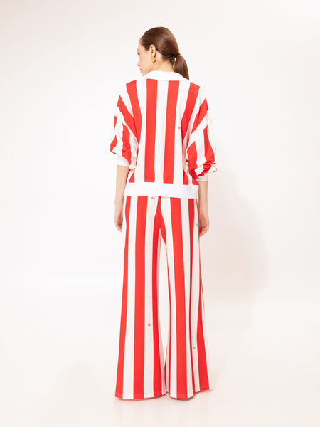 LONG-SLEEVE SWEATER STRIPES RED