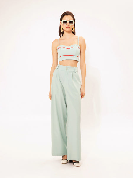 BUSTIER TOP TEAL