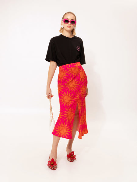 OVERSIZED T-SHIRT SUN BLACK