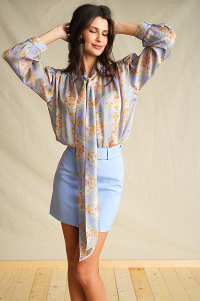 Light Blue Mini Skirt