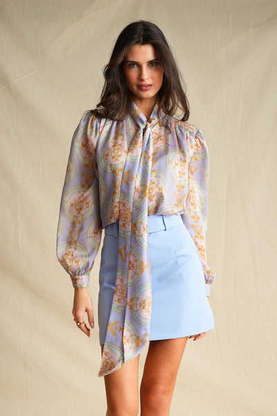 Light Blue Mini Skirt