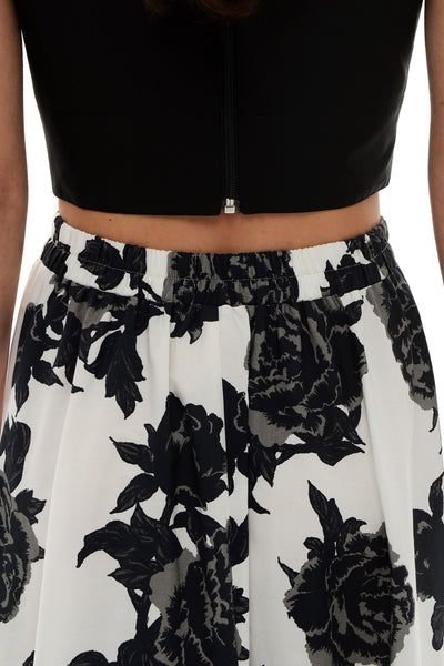 Lydia Maxi Skirt (White roses)
