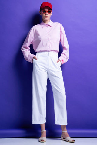 ‘JOY’ CROPPED ΠΑΝΤΕΛΟΝΙ (WHITE)