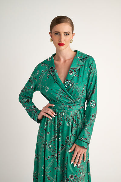 Donatella Dress (Green 90's Bandana)