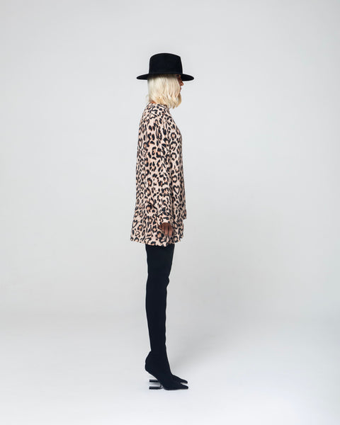 ALEXIS OVERSIZED MINI DRESS (ANIMAL PRINT)