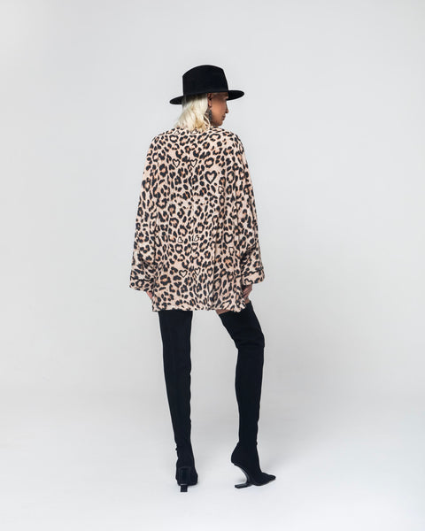 ALEXIS OVERSIZED MINI DRESS (ANIMAL PRINT)