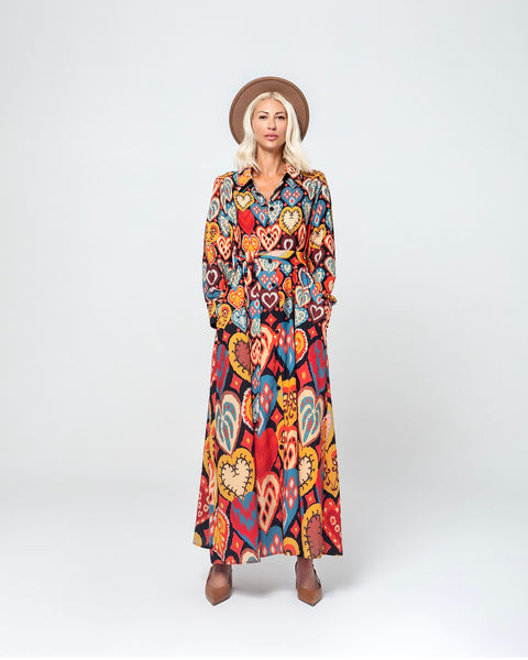 AIKATERINI LONG SEMIZIE DRESS