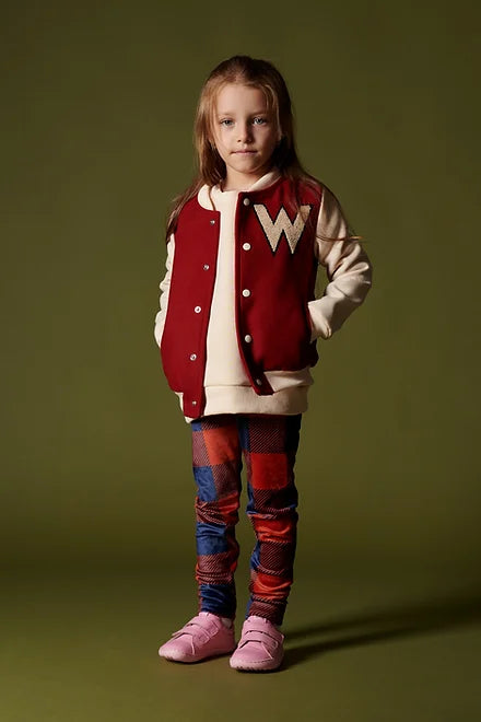 KID'S BOMBER JACKET WINE RED