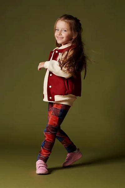 KID'S BOMBER JACKET WINE RED