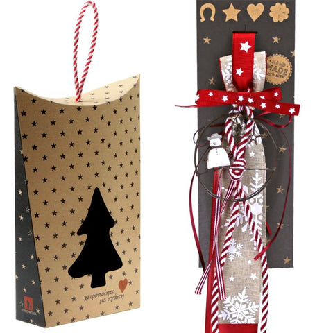 Γούρι Συρμάτινο στολίδι-Χιονάνθρωπος