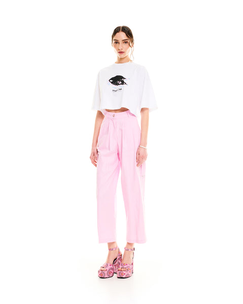 TAPERED CARGO PANTS PINK
